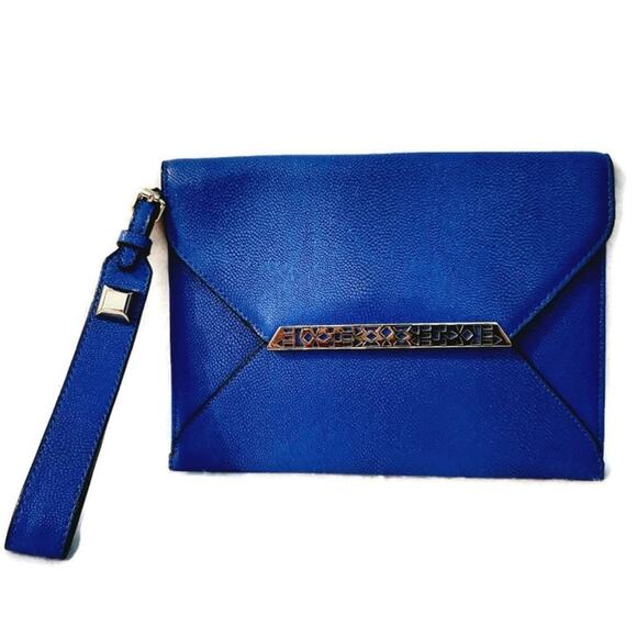 Stella & Dot Cobalt Blue Women's Envelope Wristlet Clutch - Picture 2 of 8